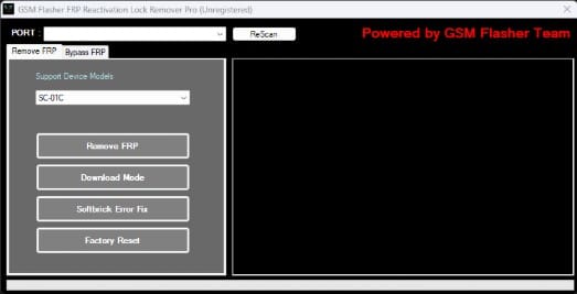 GSM Flasher ADB Bypass FRP tool